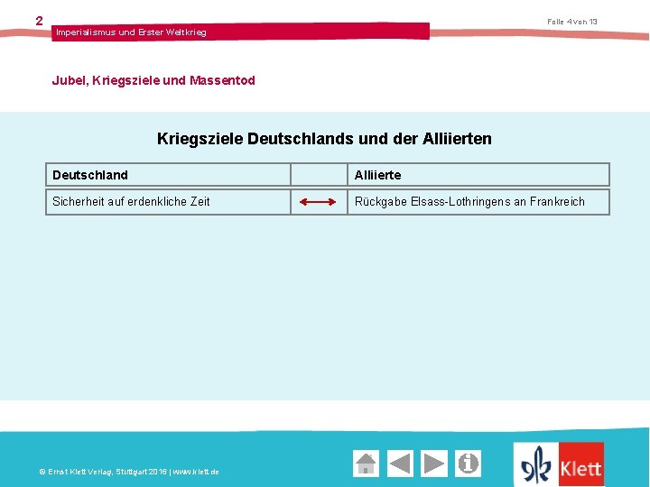 2 Folie 4 von 13 Imperialismus und Erster Weltkrieg Jubel, Kriegsziele und Massentod Kriegsziele