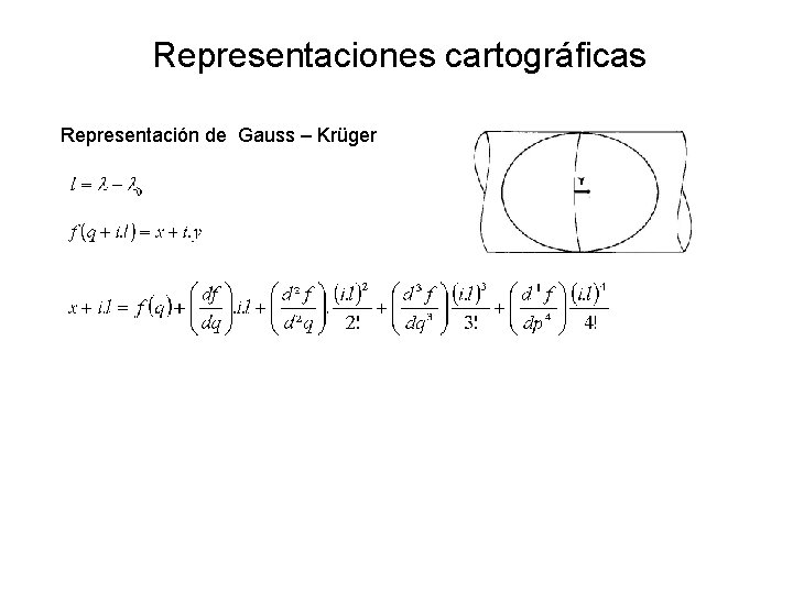 Representaciones cartográficas Representación de Gauss – Krüger 