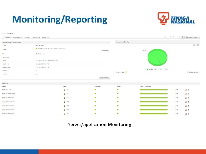 Monitoring/Reporting Server/application Monitoring 