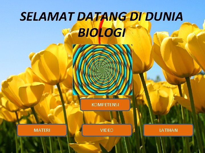 SELAMAT DATANG DI DUNIA BIOLOGI KOMPETENSI MATERI VIDEO LATIHAN 