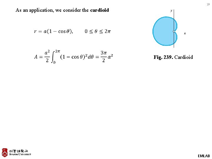 29 As an application, we consider the cardioid Fig. 239. Cardioid EMLAB 