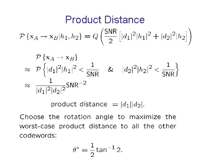 Product Distance 