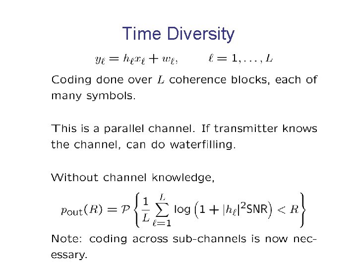 Time Diversity 