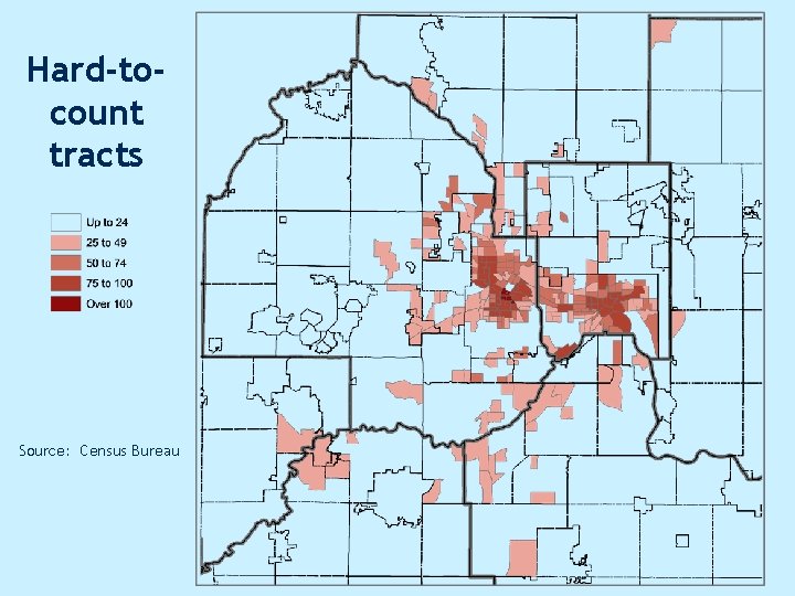Hard-tocount tracts Source: Census Bureau 