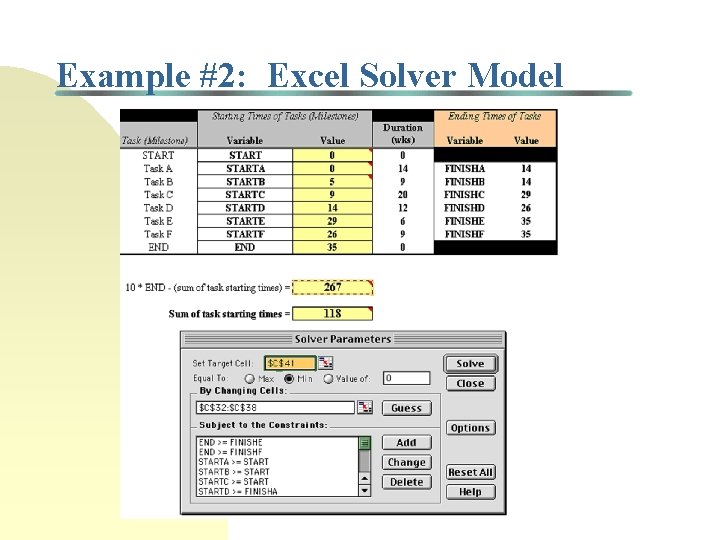 Example #2: Excel Solver Model 