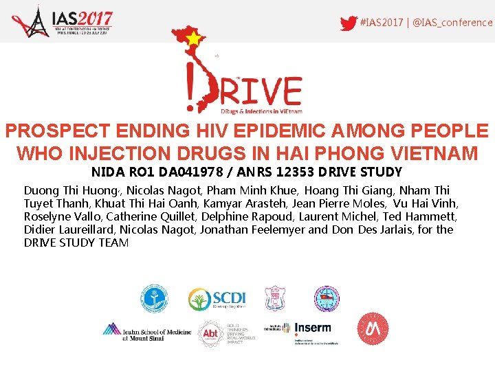 #IAS 2017 | @IAS_conference PROSPECT ENDING HIV EPIDEMIC AMONG PEOPLE WHO INJECTION DRUGS IN