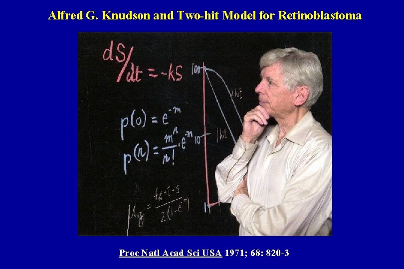 Alfred G. Knudson and Two-hit Model for Retinoblastoma Proc Natl Acad Sci USA 1971;
