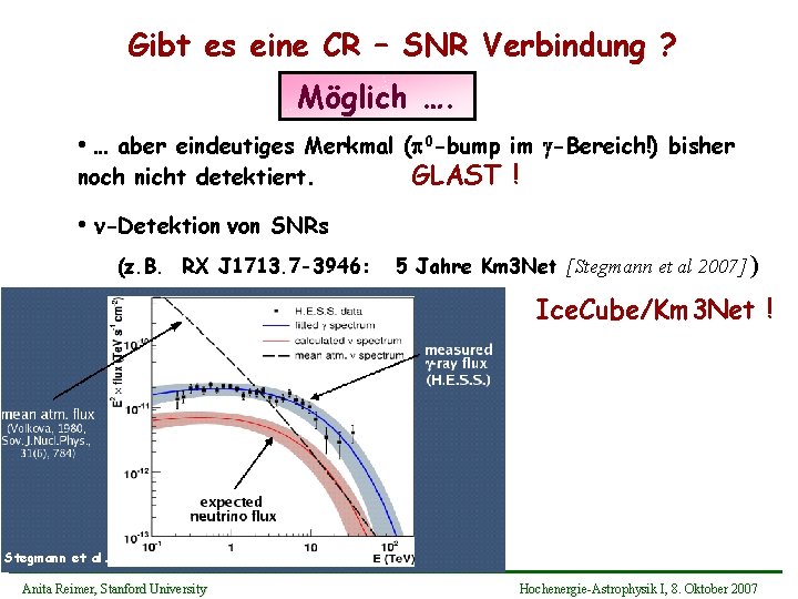 Gibt es eine CR – SNR Verbindung ? Möglich …. • … aber eindeutiges