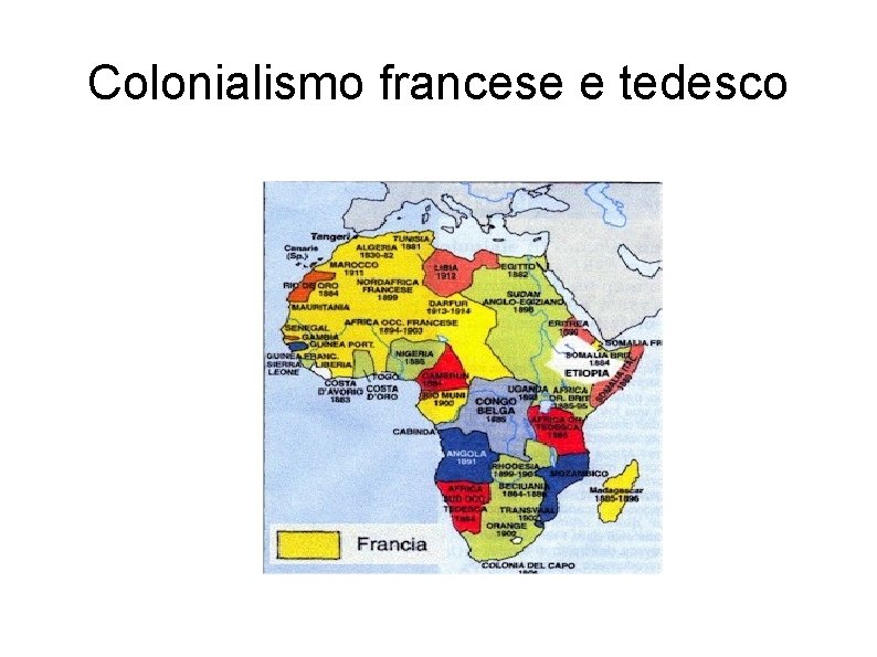 Colonialismo francese e tedesco 