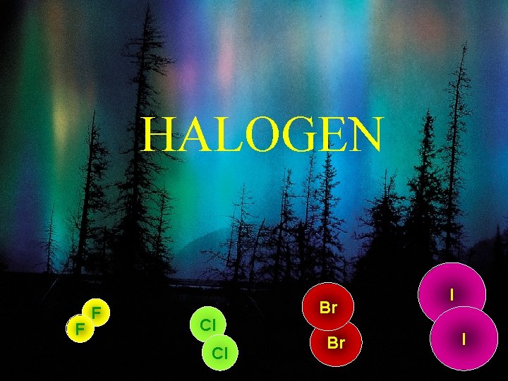 HALOGEN F F Cl Cl Br Br I I 