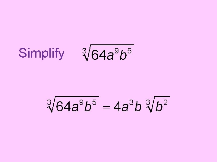 Simplify 