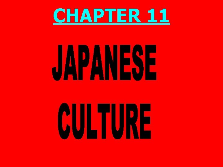 CHAPTER 11 CHAPTER 11