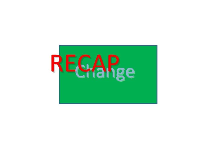 RECAP Change 