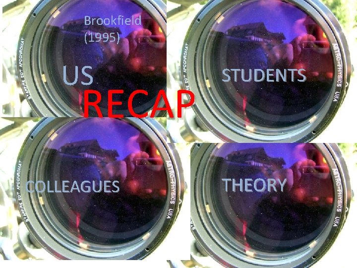 Brookfield (1995) US RECAP COLLEAGUES STUDENTS THEORY 