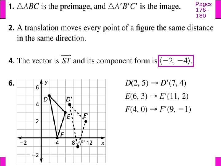 12 -1 Reflections Holt Geometry Pages 178180 