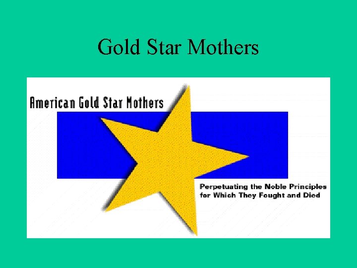 Gold Star Mothers 