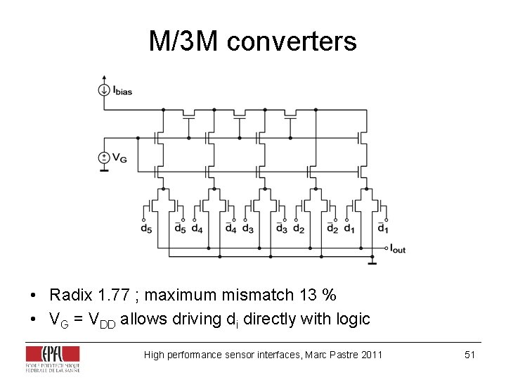 M/3 M converters • Radix 1. 77 ; maximum mismatch 13 % • VG M/3 M converters • Radix 1. 77 ; maximum mismatch 13 % • VG