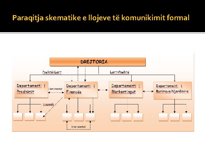 Paraqitja skematike e llojeve të komunikimit formal 