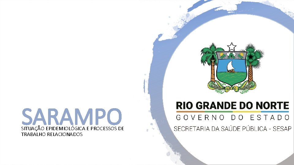 SARAMPO SITUAÇÃO EPIDEMIOLÓGICA E PROCESSOS DE TRABALHO RELACIONADOS 