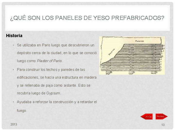 ¿QUÉ SON LOS PANELES DE YESO PREFABRICADOS? chestofbooks. com Historia • Se utilizaba en