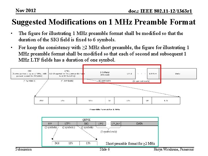 Nov 2012 doc. : IEEE 802. 11 -12/1363 r 1 Suggested Modifications on 1