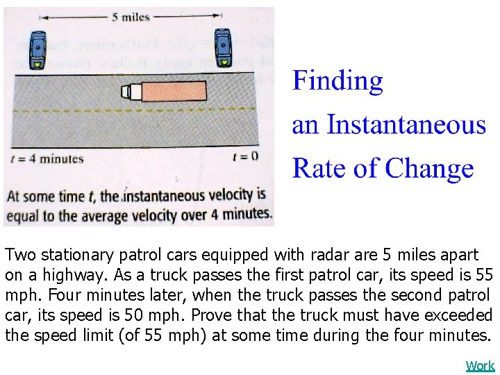 Two stationary patrol cars equipped with radar are 5 miles apart on a highway.