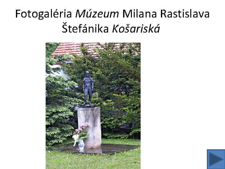 Fotogaléria Múzeum Milana Rastislava Štefánika Košariská 