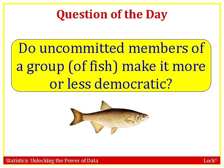 Question of the Day Do uncommitted members of a group (of fish) make it