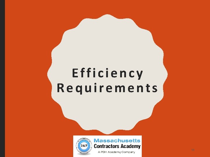 Efficiency Requirements Copyright 2017 Learn. Easy. Pro 14 