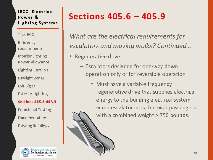 IECC: Electrical Power & Lighting Systems Sections 405. 6 – 405. 9 The IECC