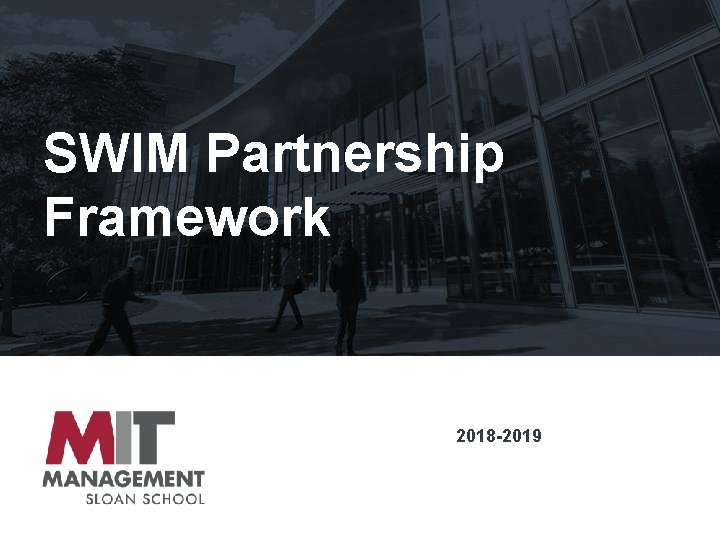 SWIM Partnership Framework 2018 -2019 