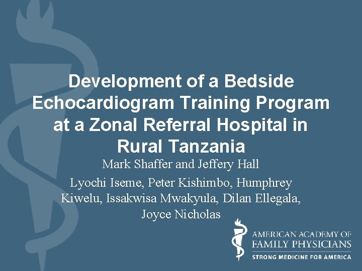 Development of a Bedside Echocardiogram Training Program at a Zonal Referral Hospital in Rural