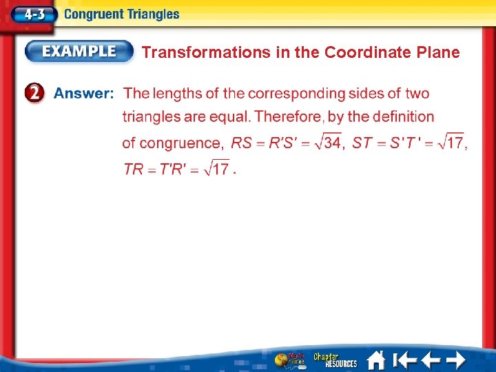 Transformations in the Coordinate Plane Transformations in the Coordinate Plane