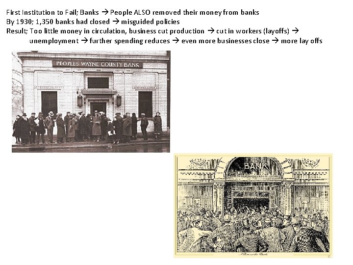 First Institution to Fail; Banks People ALSO removed their money from banks By 1930;