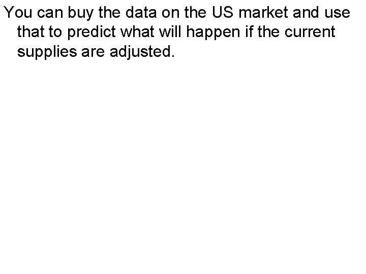 You can buy the data on the US market and use that to predict