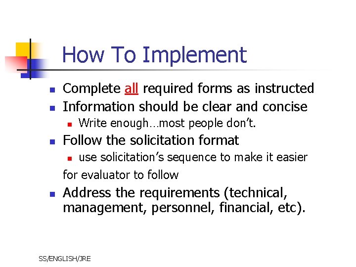 How To Implement n n Complete all required forms as instructed Information should be How To Implement n n Complete all required forms as instructed Information should be
