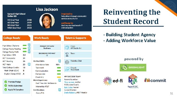 Reinventing the Student Record - Building Student Agency - Adding Workforce Value powered by