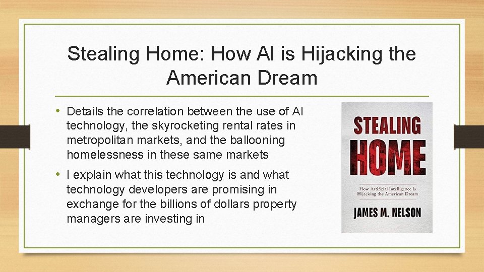 Stealing Home: How AI is Hijacking the American Dream • Details the correlation between