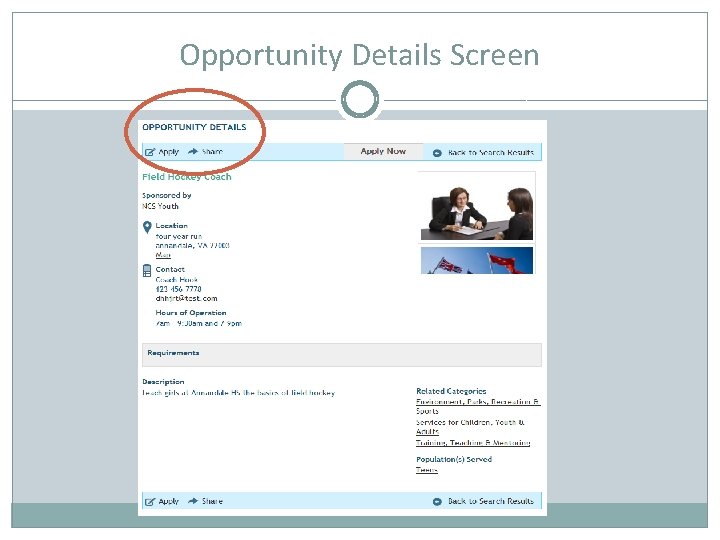 Opportunity Details Screen 