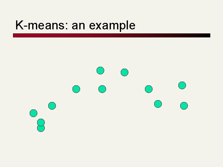 K-means: an example 