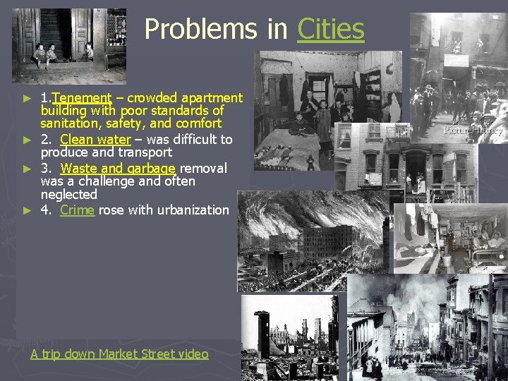 Problems in Cities ► ► 1. Tenement – crowded apartment building with poor standards