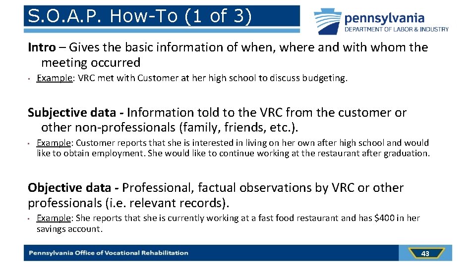 S. O. A. P. How-To (1 of 3) Intro – Gives the basic information