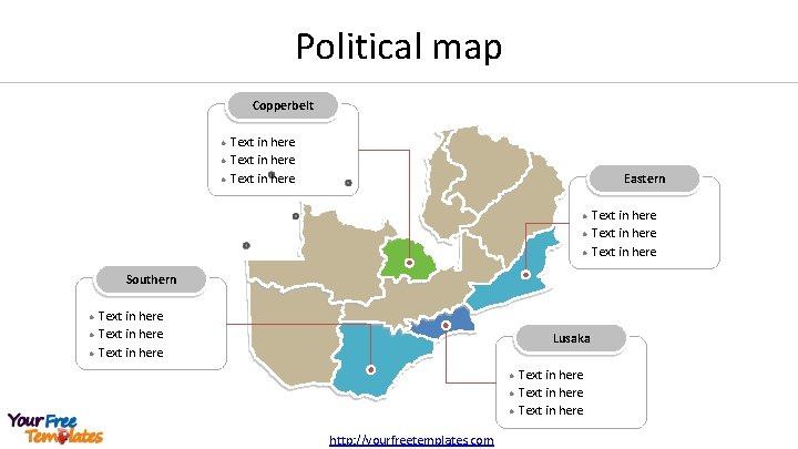 Political map Copperbelt l l l Text in here Eastern l l l Southern