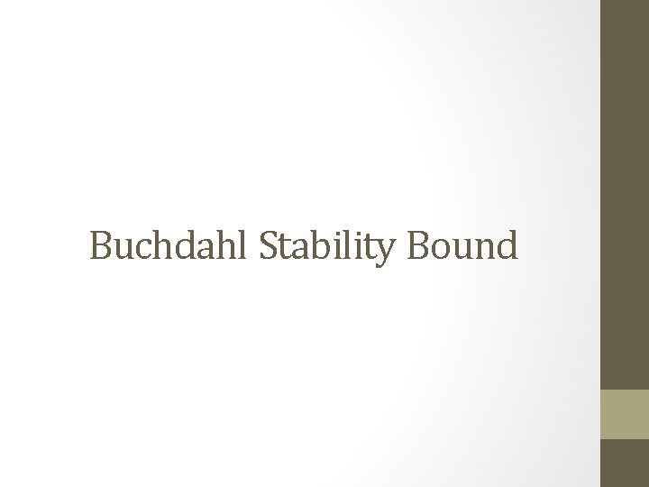 Buchdahl Stability Bound 