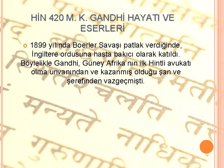 HN 420 M K GANDH HAYATI VE ESERLER