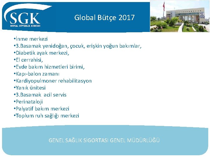 Global Bütçe 2017 • İnme merkezi • 3. Basamak yenidoğan, çocuk, erişkin yoğun bakımlar,