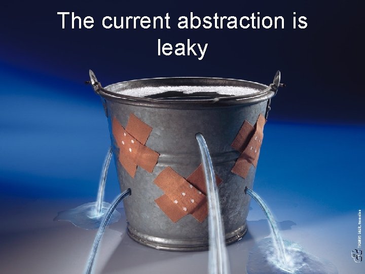 The current abstraction is leaky 