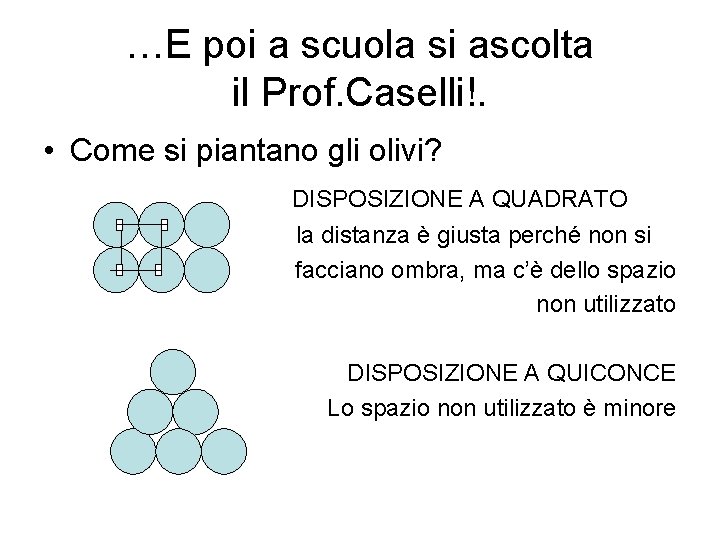 …E poi a scuola si ascolta il Prof. Caselli!. • Come si piantano gli