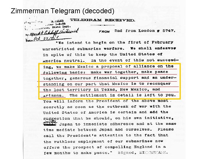 Zimmerman Telegram (decoded) 
