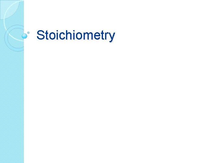 Stoichiometry 